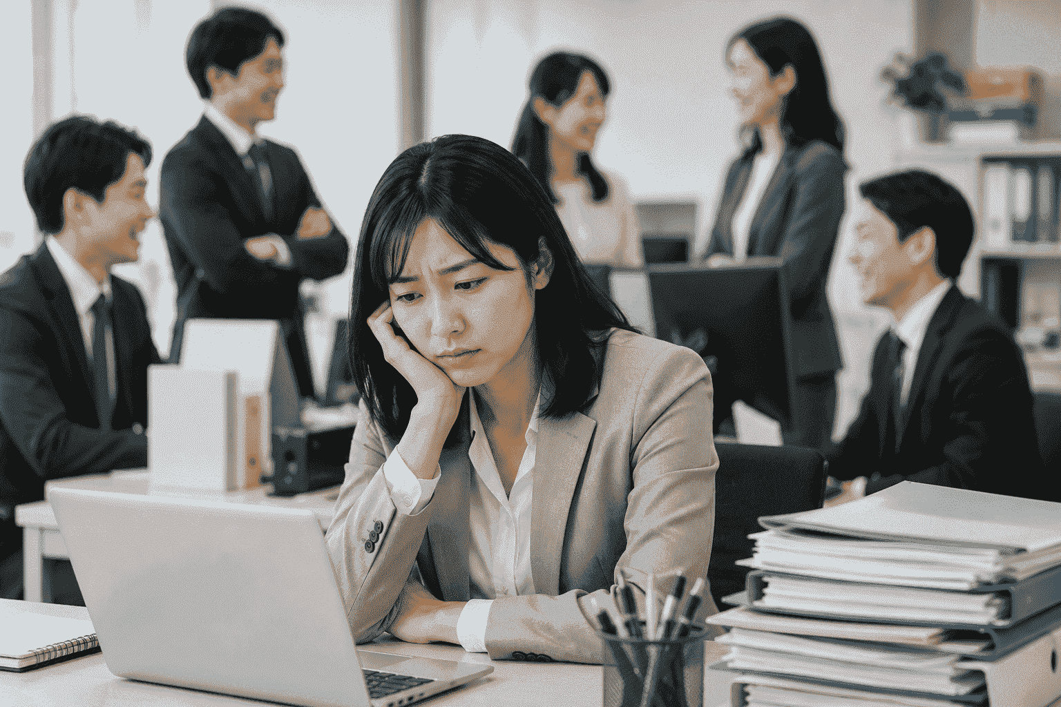 嫌がらせを受けている女性