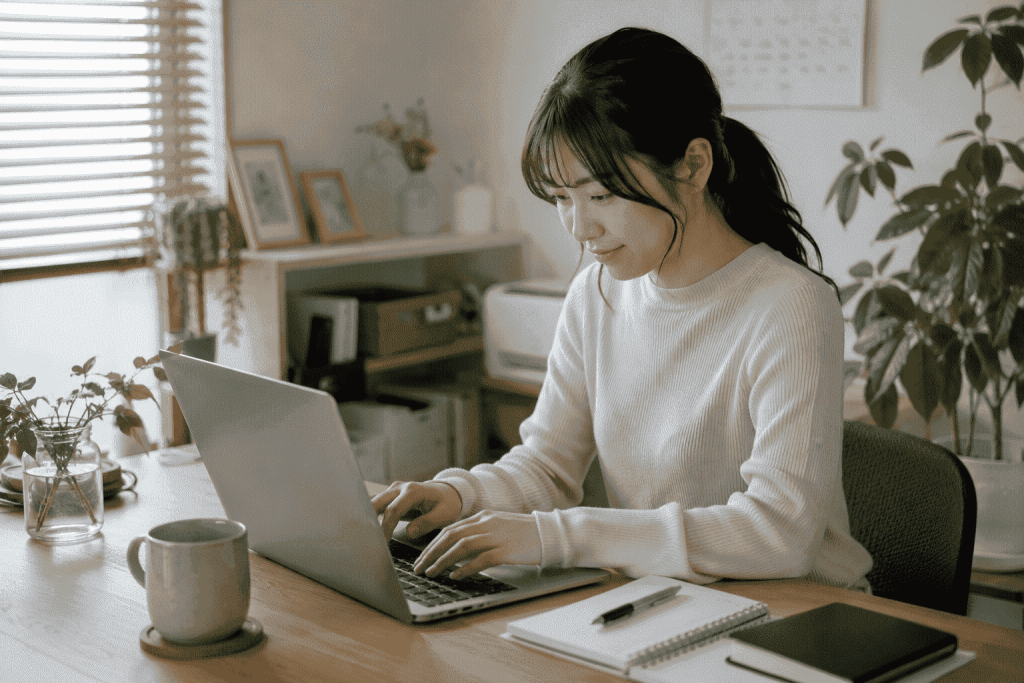 フリーランスで仕事をするHSPの女性